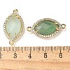 Natural Green Fluorite Faceted Horse Eye Connector Charms G-G181-07G-06-3