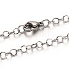 304 Stainless Steel Cable Chain Necklaces NJEW-N0046-02-2
