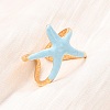 Adjustable 304 Stainless Steel Cuff Rings for Women RJEW-F200-01G-4