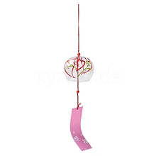 Glass Wind Chime HJEW-XCP0001-19