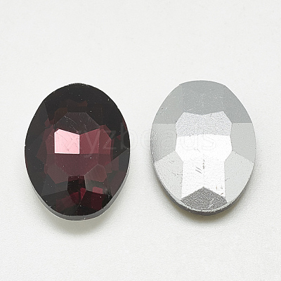 Pointed Back Glass Rhinestone Cabochons RGLA-T080-10x14mm-18-1