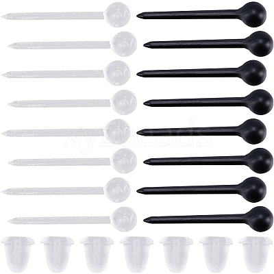 Eco-Friendly Plastic Stud Earring Findings KY-SC0002-23-1