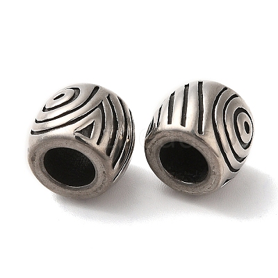 304 Stainless Steel European Beads STAS-A080-35AS-1