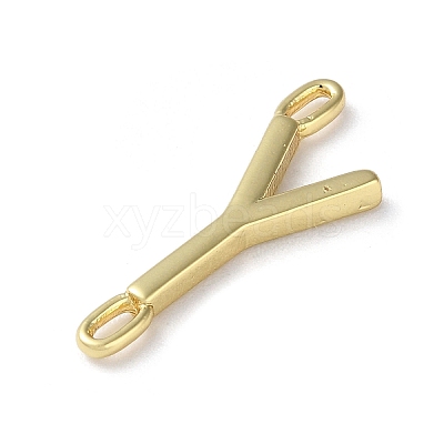 Rack Plating Brass Connector Charms KK-P245-07G-Y-1