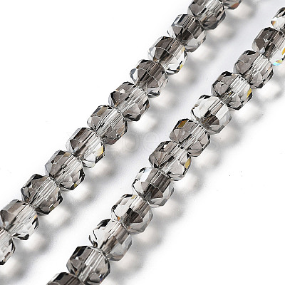 Electroplate Rondelle Glass Beads Strands EGLA-A036-09A-PL02-1