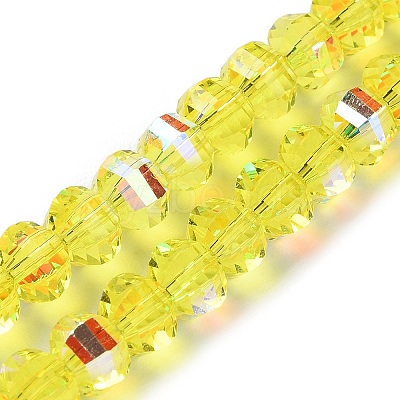 Transparent Electroplate Glass Beads Strands X-GLAA-Q099-C01-05-1-1
