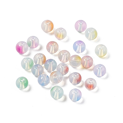 Transparent Baking Paint Glass Beads X-GLAA-P029-06-1