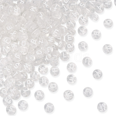 50g Transparent Spray Painted Acrylic Beads TACR-TA0001-21-1
