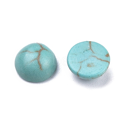 Synthetic Turquoise Cabochons G-P393-R70-6MM-1