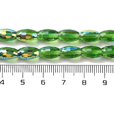 AB Color Plated Transparent Electroplate Beads Strands EGLA-H104-05E-1