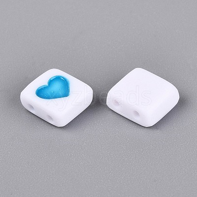 Opaque Acrylic Enamel Beads SACR-Q001-19A-1