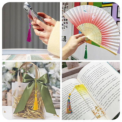 24Pcs 3 Colors Polyester Tassel Decorations OCOR-TADJ0007-01B-1