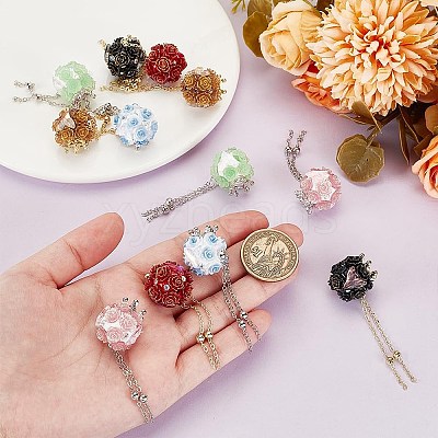 12Pcs 6 Colors Handmade Polymer Clay with Resin CLAY-AR0001-36A-1
