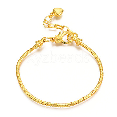 Brass European Style Bracelet Making MAK-R011-03G-1