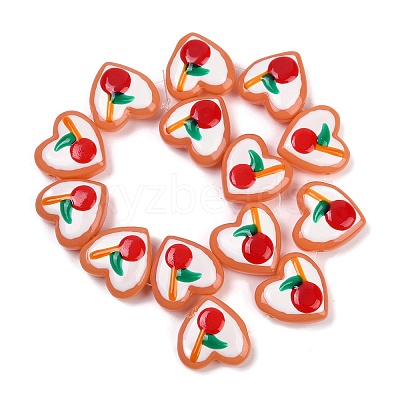 Handmade Heart Lampwork Beads Strands LAMP-P069-04B-04-1