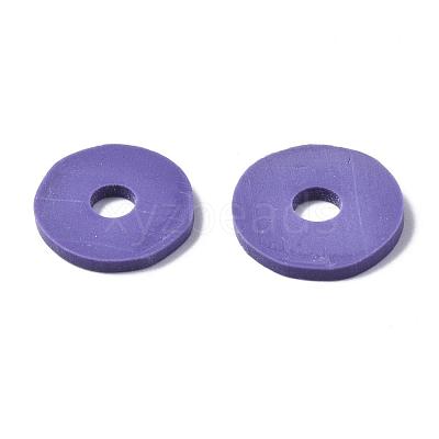 Flat Round Handmade Polymer Clay Beads CLAY-R067-12mm-03-1