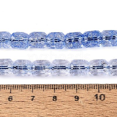 Transparent Crackle Glass Beads Strands GLAA-Q108-04A-02-1