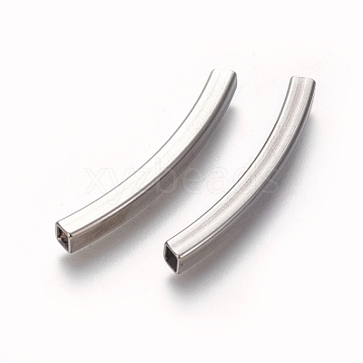 Tarnish Resistant 304 Stainless Steel Tube Beads STAS-L226-057D-P-1