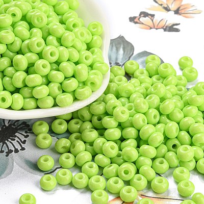 Imitation Jade 3/0 Glass Seed Beads SEED-Z001-A-B02-1