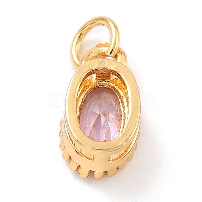 Real 18K Gold Plated Brass Inlaid Cubic Zirconia Charms ZIRC-L100-079G-1