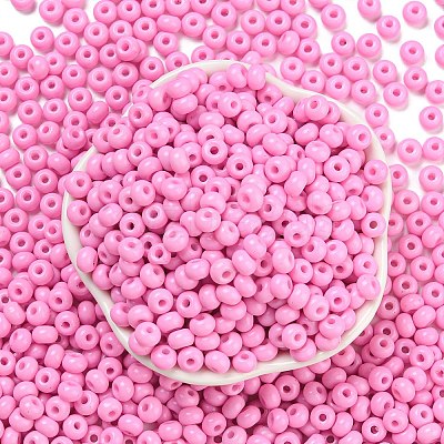 Imitation Jade 3/0 Glass Seed Beads SEED-Z001-A-B07-1