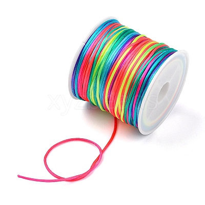 30M Nylon Satin Rattail Cords NWIR-YW0001-04-14-1