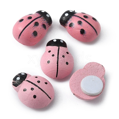 Spray Painted Wood Cabochons WOOD-WH0024-119D-1