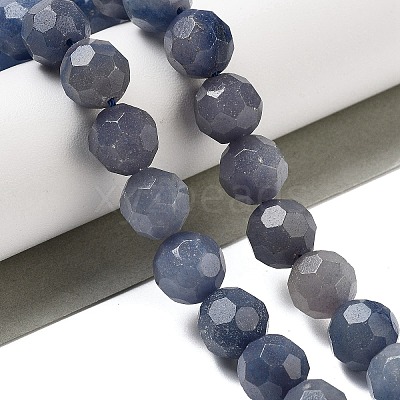 Dyed & Heated Natural Blue Aventurine Beads Strands G-C150-B05-02-1