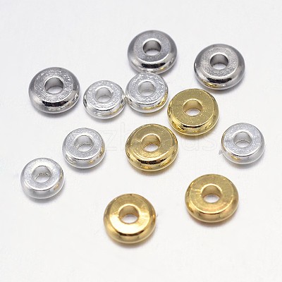 Flat Round Brass Spacer Beads KK-L106A-01-1