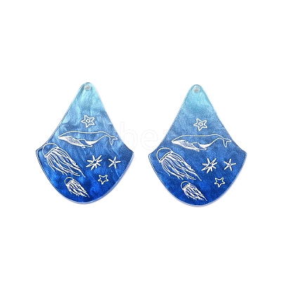 Printed Acrylic Pendants OACR-T028-02C-1