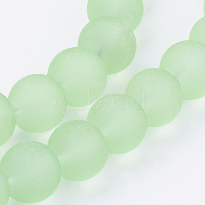 Baking Paint Transparent Glass Bead Strands X-GLAA-S031-10mm-29-1