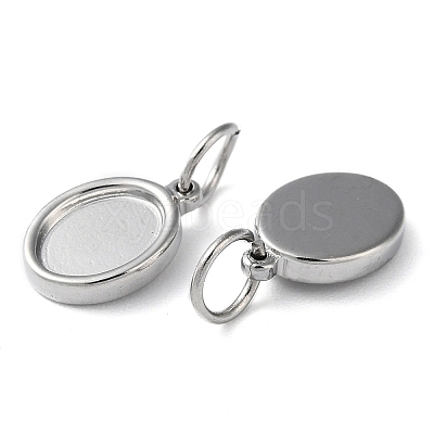 Tarnish Resistant 304 Stainless Steel Pendant Cabochon Settings X-STAS-Q308-01P-1