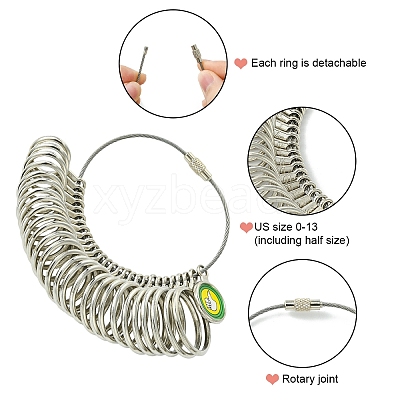 28Pcs Alloy American Calibration Ring Sizers Professional Model TOOL-YW0001-79-1