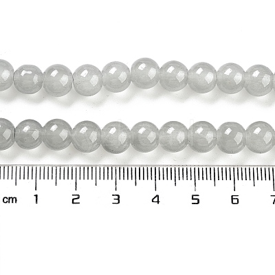Imitation Jade Glass Beads Strands DGLA-S076-8mm-30-1