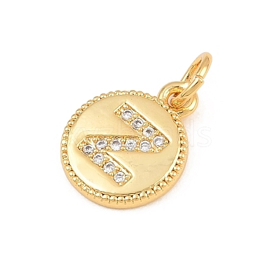 Brass Micro Pave Clear Cubic Zirconia Charms CU-CBA56CE-12G-Z-1