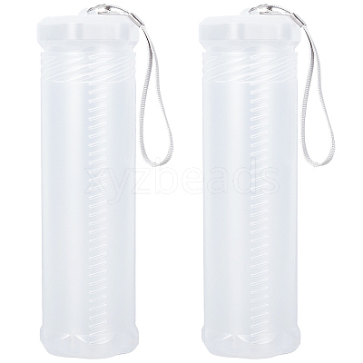 2Pcs Extendable Plastic Paint Brush Case AJEW-GF0013-23-1