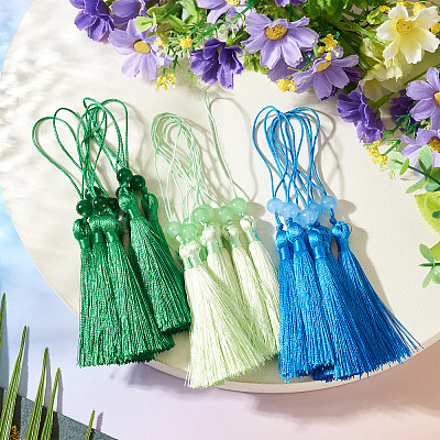 24Pcs 3 Colors Polyester Tassel Decorations OCOR-TADJ0007-01C-1