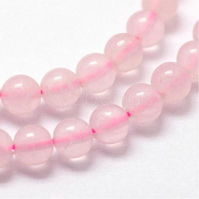 Natural Rose Quartz Beads Strands G-N0195-04-3mm-1