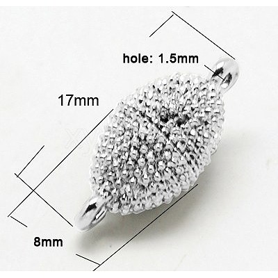 Alloy Magnetic Clasps with Loops PALLOY-H379-S-1