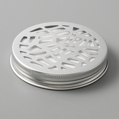 Aluminium Hollow Candle Canister Lids AJEW-WH0312-57C-1