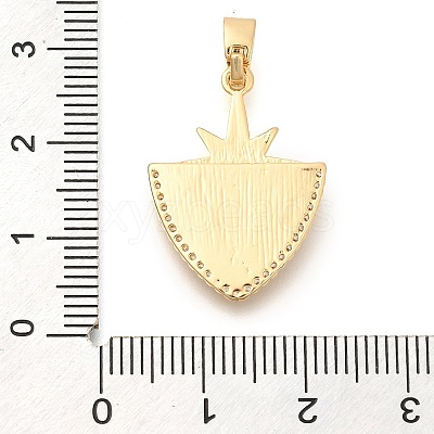 Brass Micro Pave Cubic Zirconia Pendants KK-S049-14G-02-1