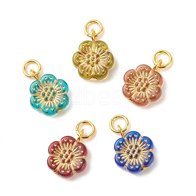 Plating Acrylic Pendants PALLOY-JF01599-1