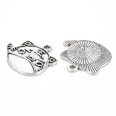 Tibetan Style Alloy Pendant Enamel Settings TIBEP-N010-011AS-RS-1