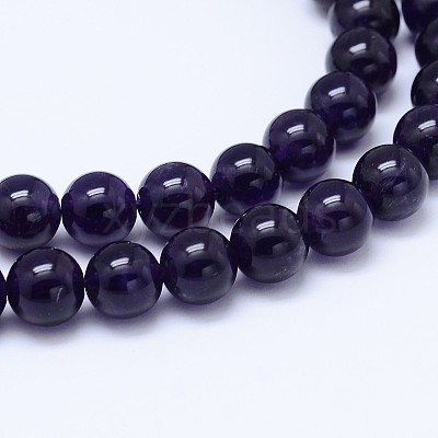 Natural Amethyst Round Bead Strands X-G-M212-4mm-03C-1