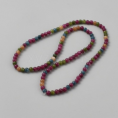 Nautral Tourmaline Round Beads Wrap Bracelets BJEW-WH0011-111-1