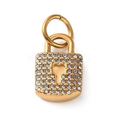 304 Stainless Steel Rhinestone Pendants RB-CBA324D-01G-02-1