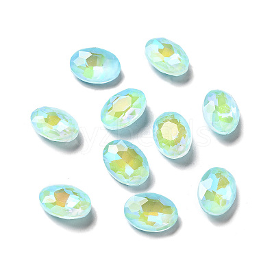 Mocha Fluorescent Style Glass Rhinestone Cabochons GGLA-M005-01A-202MK-1