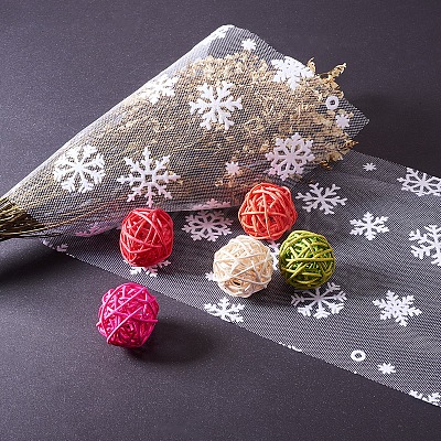 Snowflake Deco Mesh Ribbons LS-OCOR-P010-G01-1