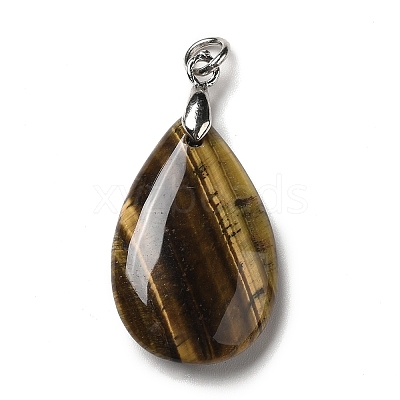 Natural Tiger Eye Pendants G-H286-04P-03-1