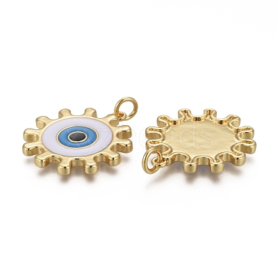Brass Enamel Pendants KK-F821-50-1